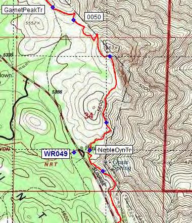 - Page 6 5 5m 5 5m 5 5m 36 41000m 36 4m TR0041 - Trail junction to Burnt Ranchera Campground and Mount Laguna - mi 41.