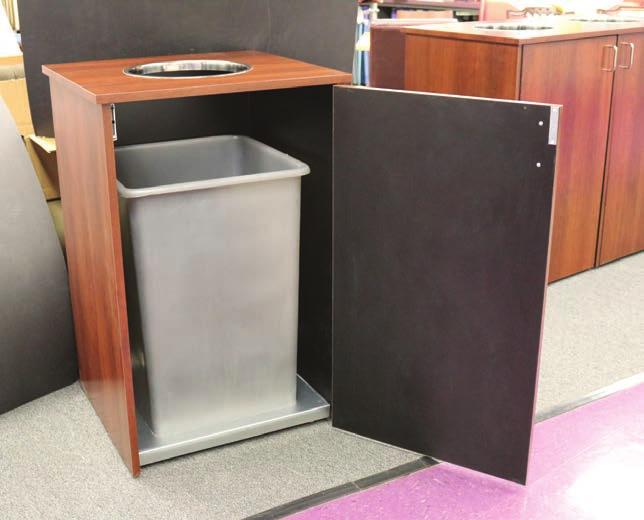 Single Top drop Waste Receptacle Model: STF-261 Choice of high-pressure decorative laminate from: Wilsonart,