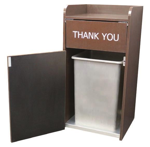 Single Waste Receptacle with Flap Front and Tray Shelf Model: STF-241 Swing