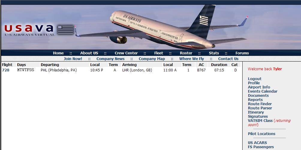 Once you have found a flight you would like to operate, click on the blue flight number in the far- left