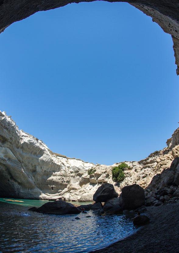 MILOS Milos is famed for its natural beauty. Take a trip to Kleftiko Bay, located on the south west side of the island where access is possible only from the seaway.