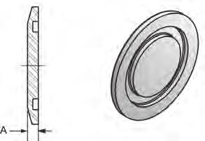 Ordering Information Flange, Blank-Off, Stainless Steel NW 80 0 A 0.43 (11) 0.