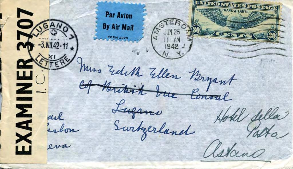 German Occupation of Vichy France, 1942: The Swiss Dis-Connection June 1942: Airmail to