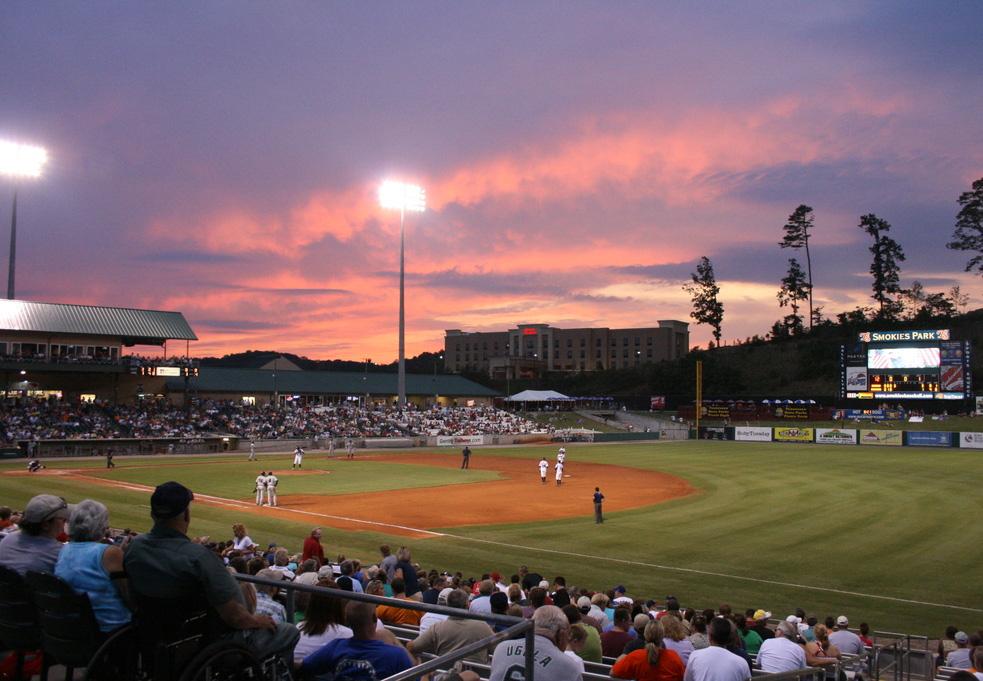 Property Overview Tennessee Smokies Ballpark With Hampton Inn and Subject Property in Background at Sunset Property Name: Property Address: I-40 & Snyder Road,.
