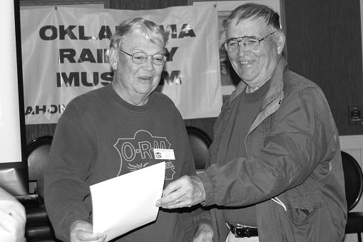 Page 4 2010 Membership Banquet ORM President Stan Hall presents Jim Pasby an award for volunteer of the year.