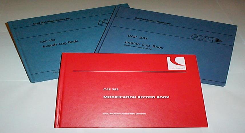 Continuing Airworthiness The aircraft CAW records shall consist of, as appropriate, An aircraft logbook Engine logbook(s) or engine