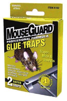 (2) Pro Grade mouse glue traps (Trays) Non-Hardening Glue