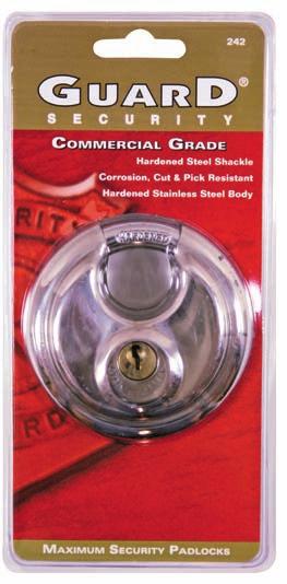 DISC PADLOCKS COMMERCIAL STAINLESS STEEL PADLOCK Stainless Steel Body Springless Positive Lock Hatch Crushes