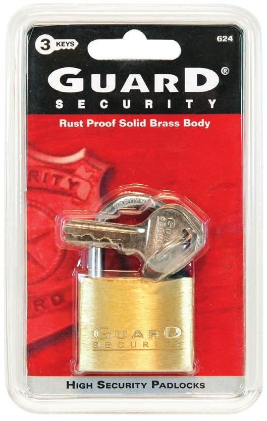 Solid Brass Padlock (Long Shackle) # 625 1-3/4 Solid Brass Padlock # 625LS 1-3/4"