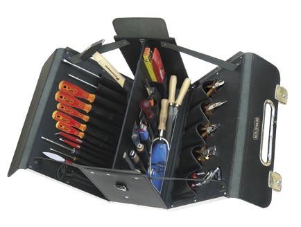 MULTI 56OO ELECTRICIAN'S CASE The handy, spacious electrician's tool case 5600 MULTI with tool set 5615 MULTI without tool set Stable case made from best, black, grained cowhide.
