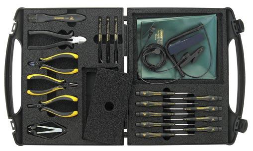 ESD PROFI-SET TRENDY 2280 AND 2285 The professionel kit for ESD-Specialists for local and mobile use 2280 ESD Profi-Set TRENDY with tool set including ESD handling set 2285 ESD Profi-Set TRENDY with