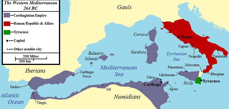 39. Why was Rome able to conquer Carthage and then go on to extend its influence across the entire Mediterranean basin