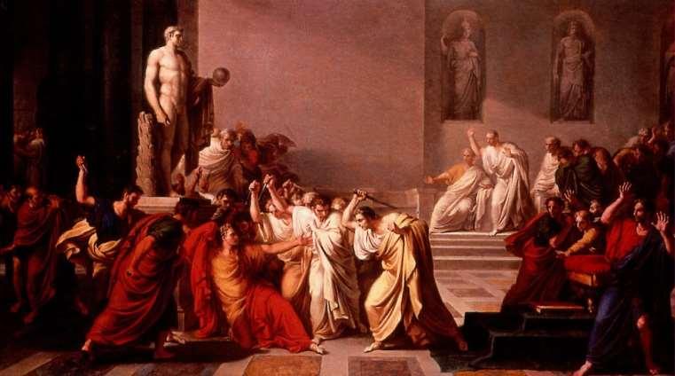 Julius Caesar Seizure of power, (declared Dictator for Life after defeating Pompey in a civil