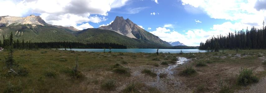 Emerald Lake from its northern end: