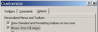 alatki, Standard i Formatting, koje se prikazuju duž gornje ivice prozora Worda.