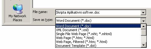 Nastavci imena datoteka Format datoteka prepoznaje se na osnovu troslovnog nastavka imena datoteke, kojim aplikacija dodaje imena datoteka kada je korisnik snimi na disk. Na primjer, nastavak.