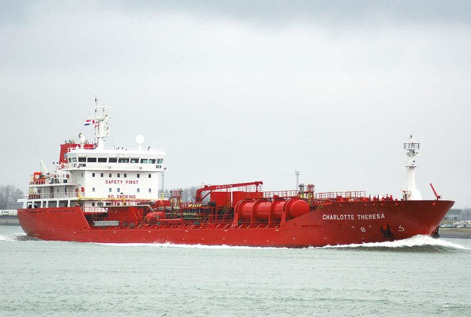 CHARLOTTE THERESA Chemical tanker, 11,372 dwt, delivered in 2008 by Nantong Mingde, owned by Herning Shipping a.s.