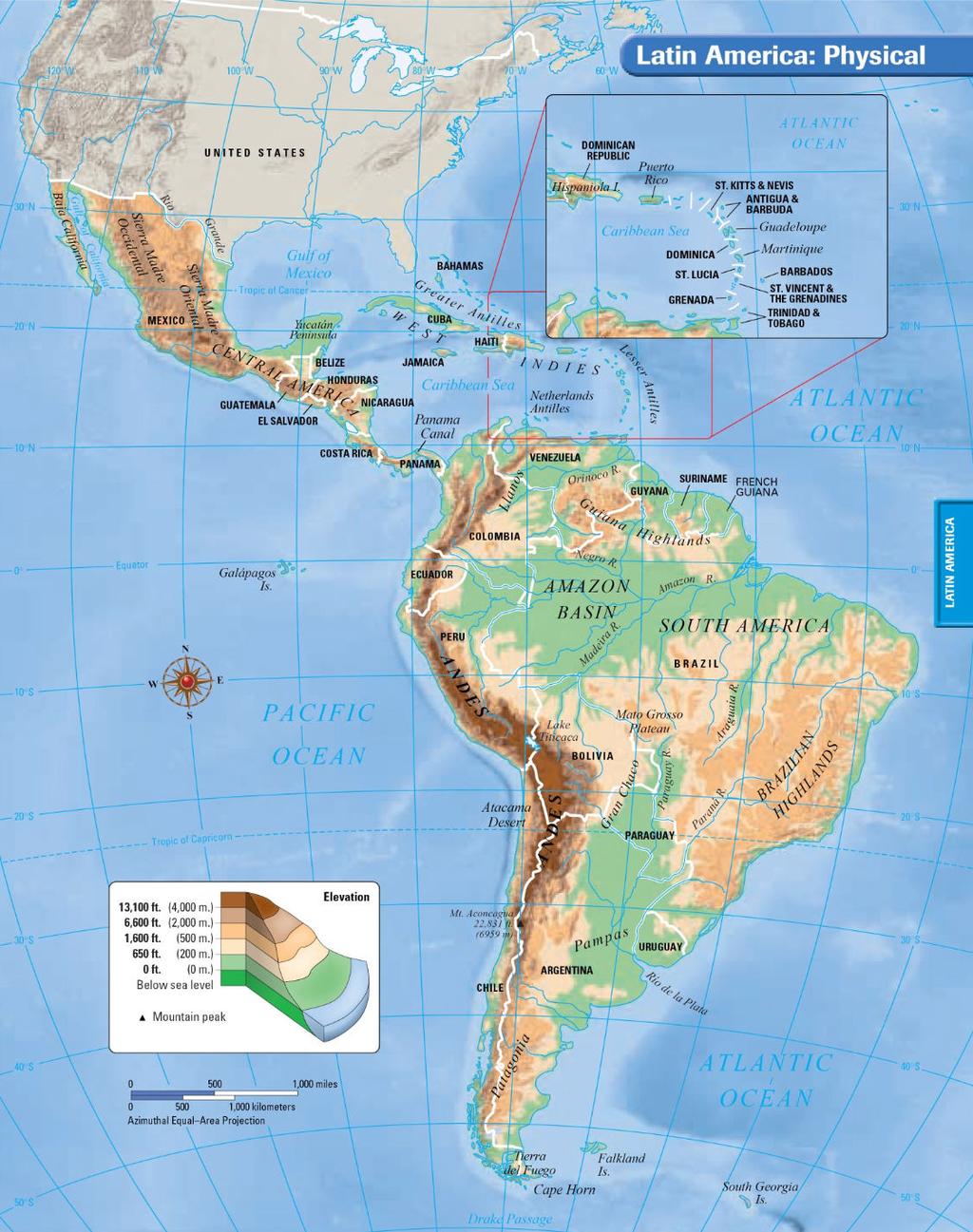 LATIN AMERICA: PHYSICAL GEOGRAPHY REVIEW All Kinds of Latitude