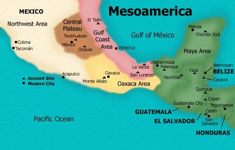 MESOAMERICA Cultural Region: - Extends from central Mexico à Costa Rica - Area where native groups