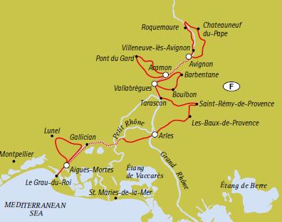 You will see the typical Provence landscape, including the Rhone Delta, Van Gogh s Provence and the Roman France of Pont du Gard.