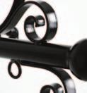 Scroll Standard Scroll is made with a solid twisted shaft. Powder coated in a glossy black finish.