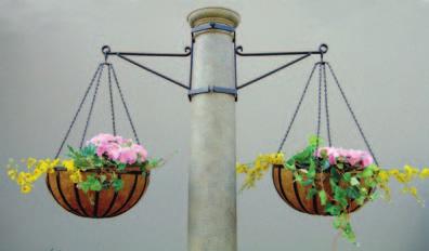 One Way Hanging Basket Scroll can be made to mount on a wall or a pole. Custom sizes available.
