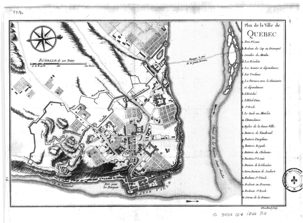 Jacques Nicolas Bellin 1744 Plan de la