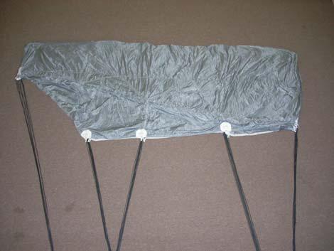 4.3.2 Flat Pack Method of the Reserve Parachute. BEFORE PROCEEDING: NOTE THE MAXIMUM OPERATING WEIGHT OF THE RESERVE CANOPY AND MARK ON THE DATA CARD!