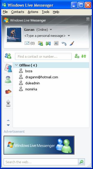 Internet komunikacija sa Windows Live Messenger-om Slanje instant poruka (engl. Instant Messaging) je staro koliko internet.