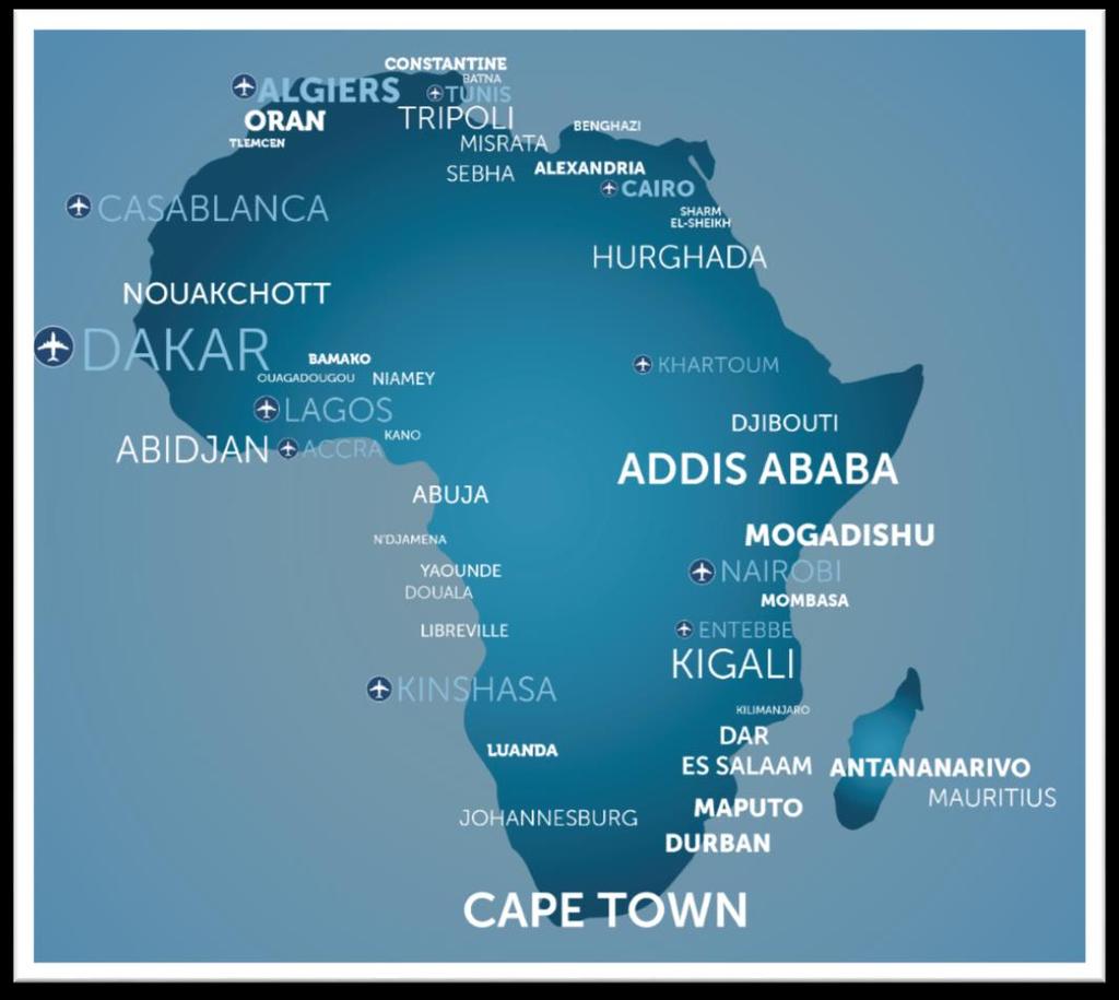 AFRICA ROUTES Freighter Frequancy WB Frequency Region Destination Fr.