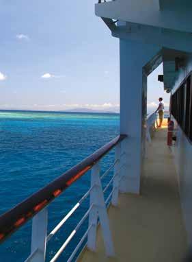 INCLUSIONS > 3, 4 or 7 night cruise on Coral Expeditions II > Expert interpretation and presentations by resident Marine Biologist > Use of snorkelling equipment; masks, fins, flotation vests and