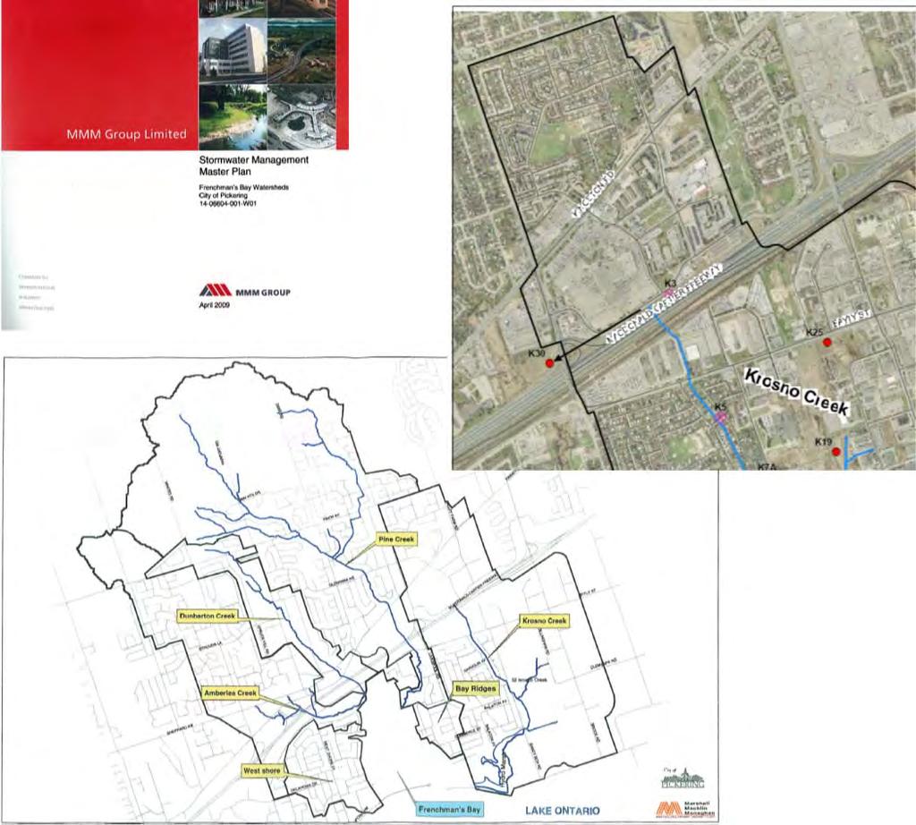a sewer north of Highway 401 to divert the flow from Krosno Creek to Pine Creek The Krosno Creek Diversion Study was