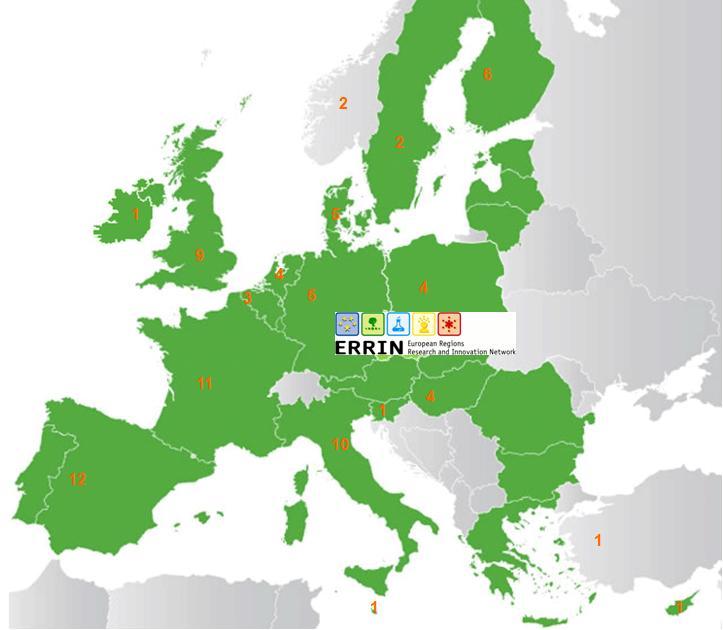 REDE ERRIN SERVIZOS DE APOIO Rede formada por máis de 90 rexións europeas que teñen representación en Bruxelas.