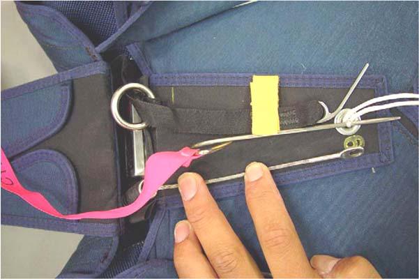 APPENDIX E: INSTALLING AN OLD STYLE RESERVE LANYARD (RESERVE STATIC LINE OR RSL) (NO SKYHOOK) 1.