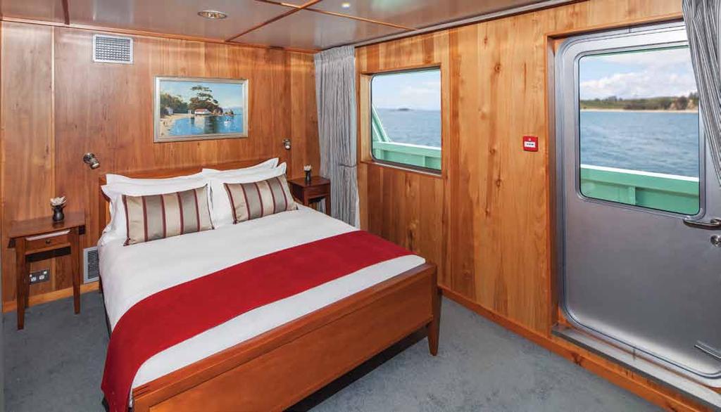 OCEAN SUITES Kawau, Pakatoa, Motutapu, Rakino - Suite size 18 sqm (195 sq ft) On the promenade deck, with the dining and saloon area on the same level, these four suites are