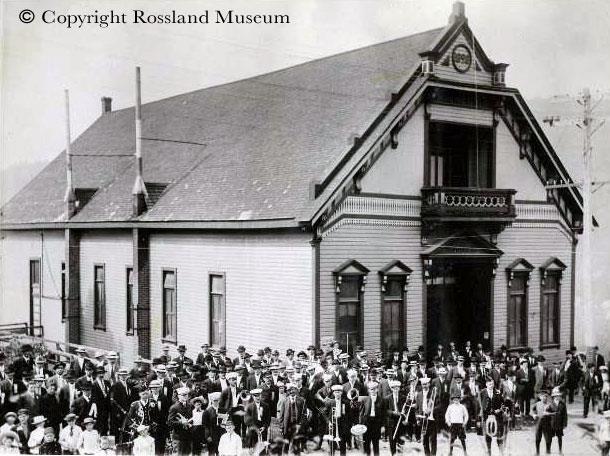 The Rossland Branch was formed in the summer of 1895 just when mining development was taking off and the population of the Rossland Camp was exploding.
