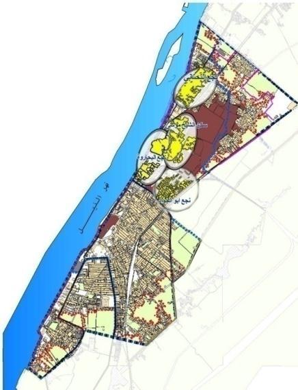 Figure 5-15: The slums areas in Luxor city (at the right).