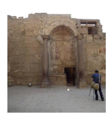visible area at the portico in Luxor