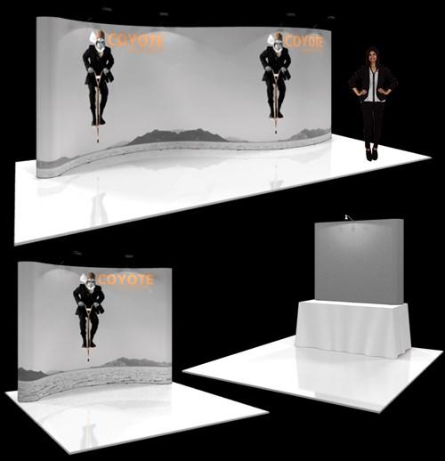 BACKWALLS COYOTE POPUP BACKWALL DISPLAY Coyote displays are offered