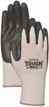 Bellingham Gloves Nitrile Tough Max Gloves "out performs leather" features a breathable micro-foam palm and fingertip coating to protect hands and enhance the grip the seamless liner is made of 56%