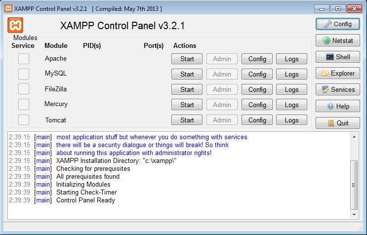 Testiranje XAMPP instalacije Nakon što ste uspesno instalirali XAMPP možete početi da razvijate php