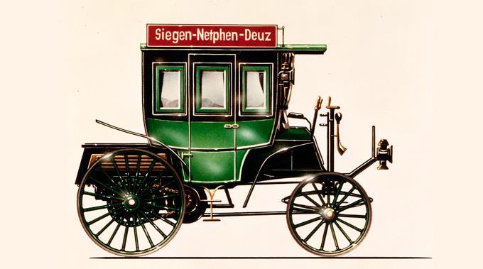 S ciljem približavanja motoriziranog vozila širem puku Carl Benz izumio je motorizirani autobus. Prvi u svijetu motorizirani autobus ušao je u službu kompanije Netphener Omnibus-Gesellschaft GmbH 18.