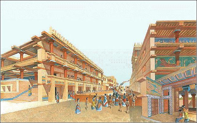 The Palace at Knossos Minoan civilization reached its height, or greatest success, between about 1700 B.C.E.