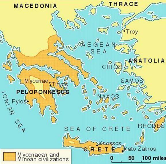 Minoans Prosper From Trade Located in the Aegean Sea, Crete was home to a