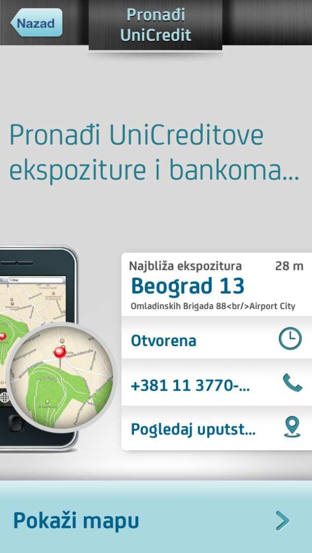 4.4 Primeri upotrebe 4.4.1 M-plane UniCredit Banka UniCredit je kreirao novu aplikaciju za mobilno bankarstvo, namenjenu operativnim sistemima ios i Android, koja u velikoj meri pojednostavljuje bankarstvo za poneti.