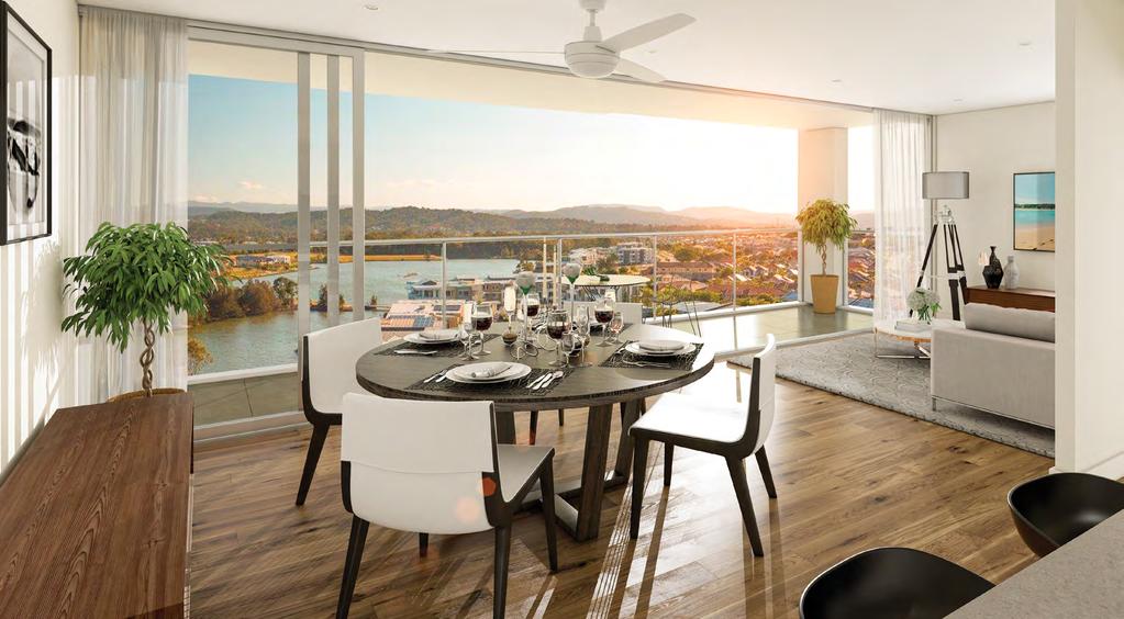 DESIGNED FOR YOUR LIFE, TODAY AND TOMORROW ARTIST S IMPRESSION TYPE D LIVING ROOM AURA VARSITY LAKES APARTMENTS, GOLD COAST WATERFRONT 2 AND 3 BEDROOM APARTMENTS AT AURA ARE A CONTEMPORARY STATEMENT