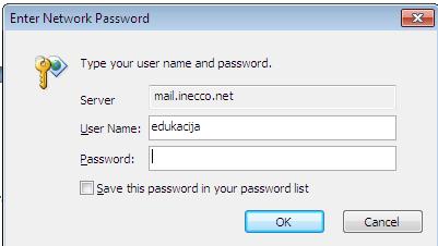 Slika 7-20 Polja za unošenje korisničkog imena (username) i lozinke (password) Dakle, neko ko želi da se prijavi na sistem mora da zna ispravno i korisničko ime i lozinku.