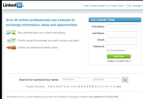 Slika 7-112 Twiter početna stranica Primjer 3: LinkedIn zajednica www.linkedin.