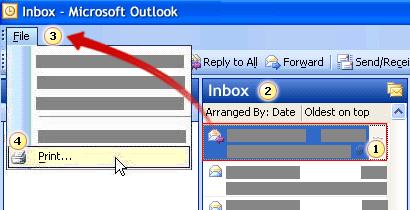 7.7.2.4 Pregled prije štampanja i štampanje e-mail poruke Pregled prije štampanja u svakom Microsoft Office programu se vrši preko komande File Print Preview, pa ni Microsoft Outlook nije izuzetak.