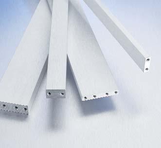 Snap-in Guides Mounting Bars (MB) Mounting Bars can be installed to support and position subassemblies. Holes located at Mounting Bar ends align with the assembly holes in side frames.